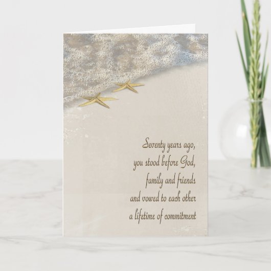 Starfish 70e Jubileum Feestdagen Kaart (Voorkant)