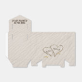 Starfish and Beach Hearts with Names Bedankdoosjes (Uitgevouwen)