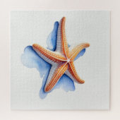 Starfish and Blue Silhouette Legpuzzel (Horizontaal)