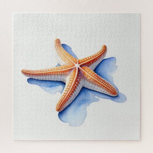 Starfish and Blue Silhouette Legpuzzel (Verticaal)