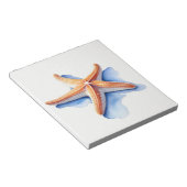 Starfish and Blue Silhouette Notitieblok (Schuin)