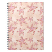 Starfish and Coral Pink Pastel Pattern Notitieboek (Voorkant)