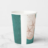 Starfish and Green Ocean Paper Cups Papieren Bekers (Links)