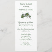 Starfish and Holly Tall, Kerstbruiloft menu (Voorkant)