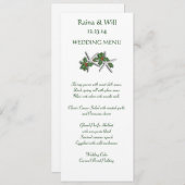 Starfish and Holly Tall, Kerstbruiloft menu (Voorkant / Achterkant)