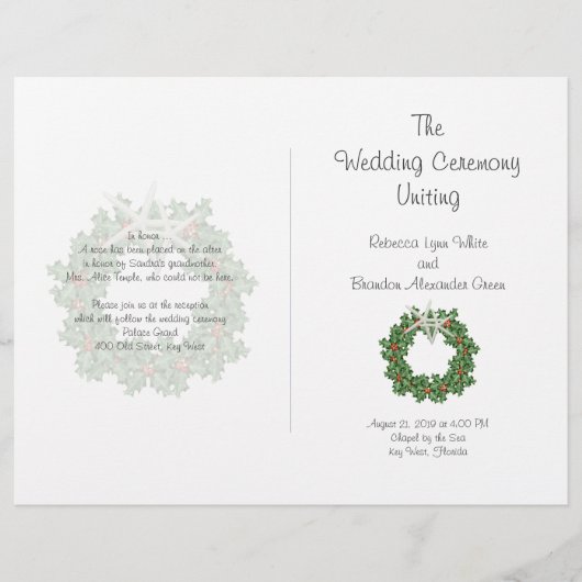 Starfish and Holly Tropical Kerstprogramma (Voorkant)