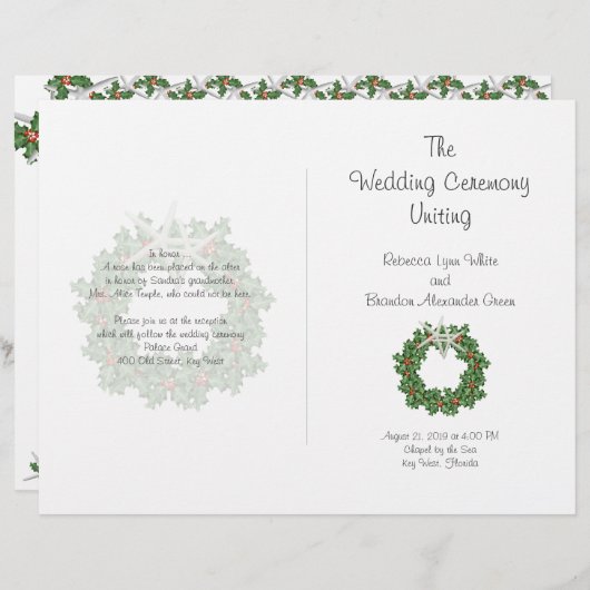 Starfish and Holly Tropical Kerstprogramma (Voorkant / Achterkant)