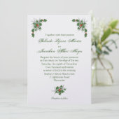 Starfish and Holly White Ice Wedding Invitation Kaart (Staand voorkant)