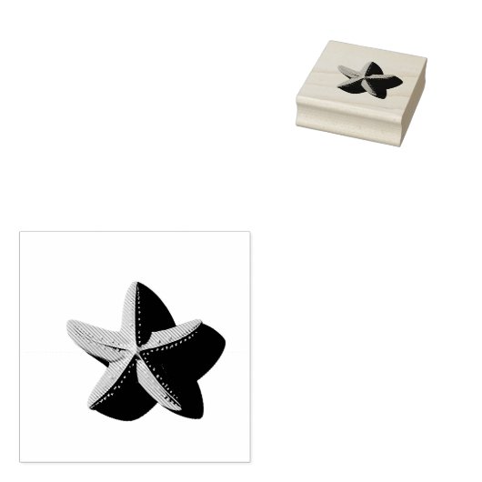 Starfish and Its Shadow Rubberstempel (Gestempeld)