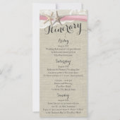 Starfish and Lace Rustic Beach Wedding Itinerary (Voorkant)