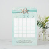 Starfish and Lace Shower Bingo Briefpapier (Staand voorkant)