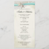 Starfish and Lace  strand Wedding Program Programmakaart (Voorkant)