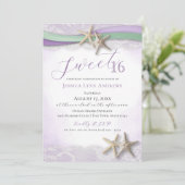 Starfish and Lace Sweet 16 Kaart (Staand voorkant)