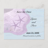 Starfish and Ocean Save the Date Aankondigingskaart (Voorkant)