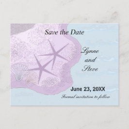 Starfish and Ocean Save the Date Aankondigingskaart