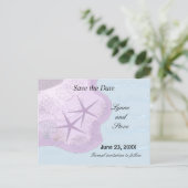 Starfish and Ocean Save the Date Aankondigingskaart (Staand voorkant)