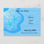 Starfish and Ocean Save the Date Aankondigingskaart (Voorkant)