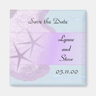 Starfish and Ocean Save the Date Magneet