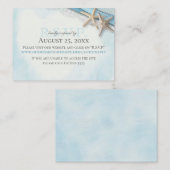 Starfish and Ribbon Online Response Card Informatiekaartje (Voorkant / Achterkant)