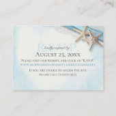 Starfish and Ribbon Online Response Card Informatiekaartje (Voorkant)