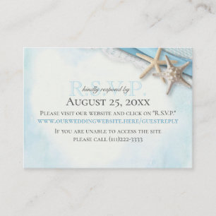 Starfish and Ribbon Online Response Card Informatiekaartje