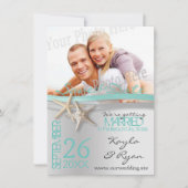 Starfish and Ribbon Save the Date with Photo (Voorkant)