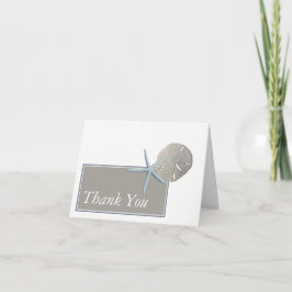 Starfish and Sand Dollar - Beach Weddenschap bedan Bedankkaart