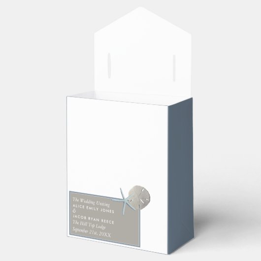 Starfish and Sand Dollar - Beach Weddenschap Bedankdoosjes (Geopend)