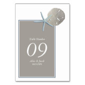 Starfish and Sand Dollar - Beach Weddenschap Kaart (Achterkant)