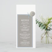 Starfish and Sand Dollar - Beach Weddenschap Menu (Staand voorkant)