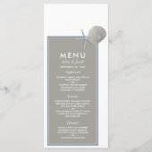 Starfish and Sand Dollar - Beach Weddenschap Menu (Voorkant)
