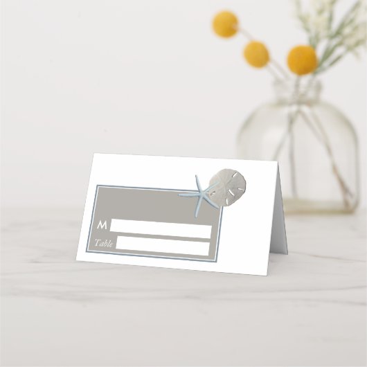 Starfish and Sand Dollar - Beach Weddenschap Plaatskaartje (Voorkant)