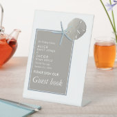 Starfish and Sand Dollar - Beach Weddenschap Reclamebord Met Voetstuk (Insitu)