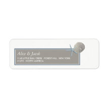 Starfish and Sand Dollar - Beach Wedding Labels