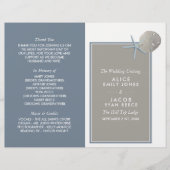 Starfish and Sand Dollar - Beach Wedding Programme (Voorkant)