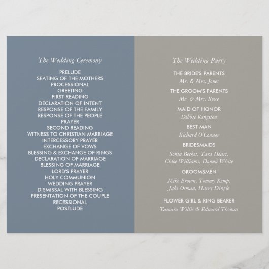 Starfish and Sand Dollar - Beach Wedding Programme (Achterkant)