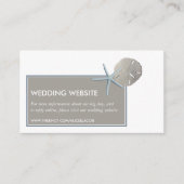 Starfish and Sand Dollar - Beach Wedding Website Informatiekaartje (Voorkant)