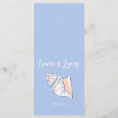 starfish and sea shell menu (Achterkant)