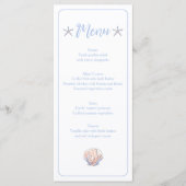 starfish and sea shell menu (Voorkant)