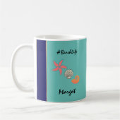 Starfish and Seashells Ocean Beach Life Koffiemok (Links)