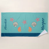 Starfish and Seashells Ocean Beach Life Strandlaken (Voorkant)