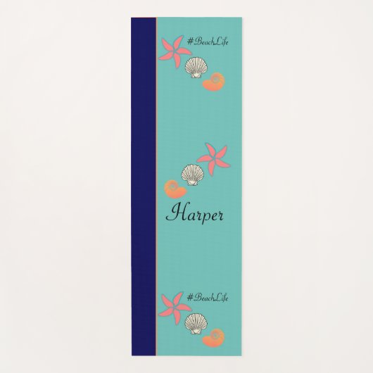 Starfish and Seashells Ocean Beach Life Yoga Mat (Voorkant)