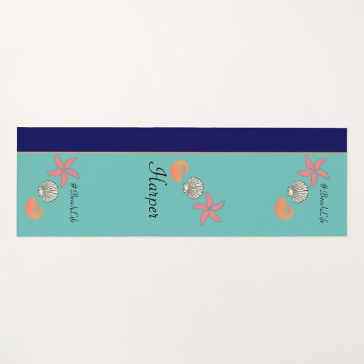 Starfish and Seashells Ocean Beach Life Yoga Mat (Voorkant (horizontaal))