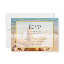 Starfish and Seashells on the Beach Weddiong RSVP