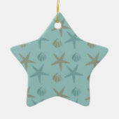 Starfish and Shells Keramisch Ornament (Voorkant)