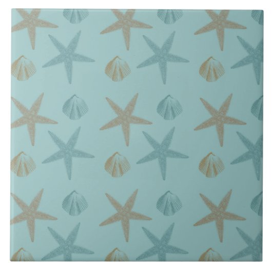 Starfish and Shells Tegeltje (Voorkant)