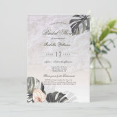 Starfish and Shells Tropical Beach Bridal Shower Kaart (Staand voorkant)