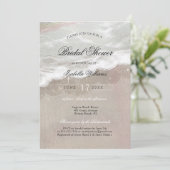 Starfish and Shells Tropical Beach Bridal Shower Kaart (Staand voorkant)