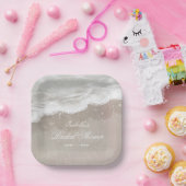 Starfish and Shells Tropical Beach Bridal Shower Papieren Bordje (Feest)