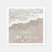 Starfish and Shells Tropical Beach Bridal Shower Servet (Voorkant)